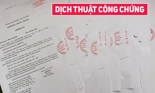 Dịch thuật, công chứng hồ sơ