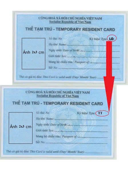 Chuyển đổi Thẻ tạm trú Lao động sang Thẻ tạm trú Thăm thân